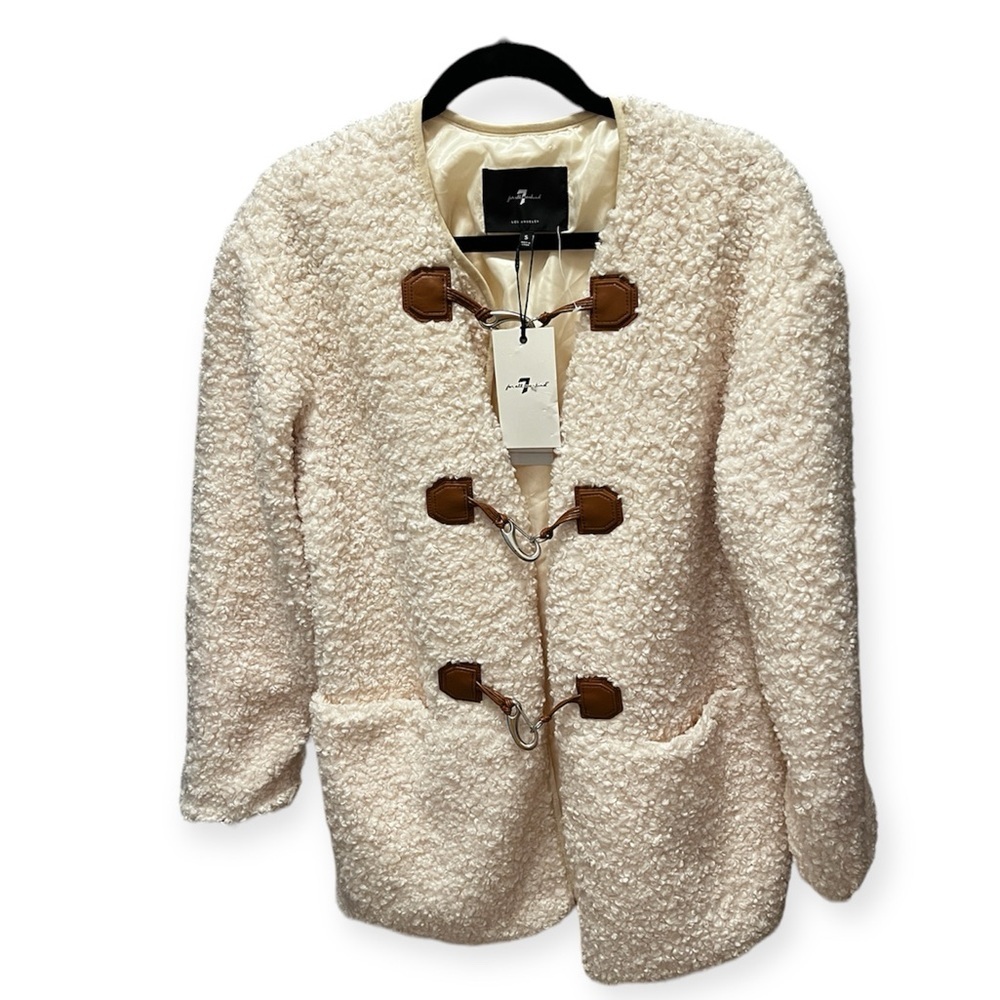 MWT 7 For All Mankind Toggle Sherpa Jacket- Size S